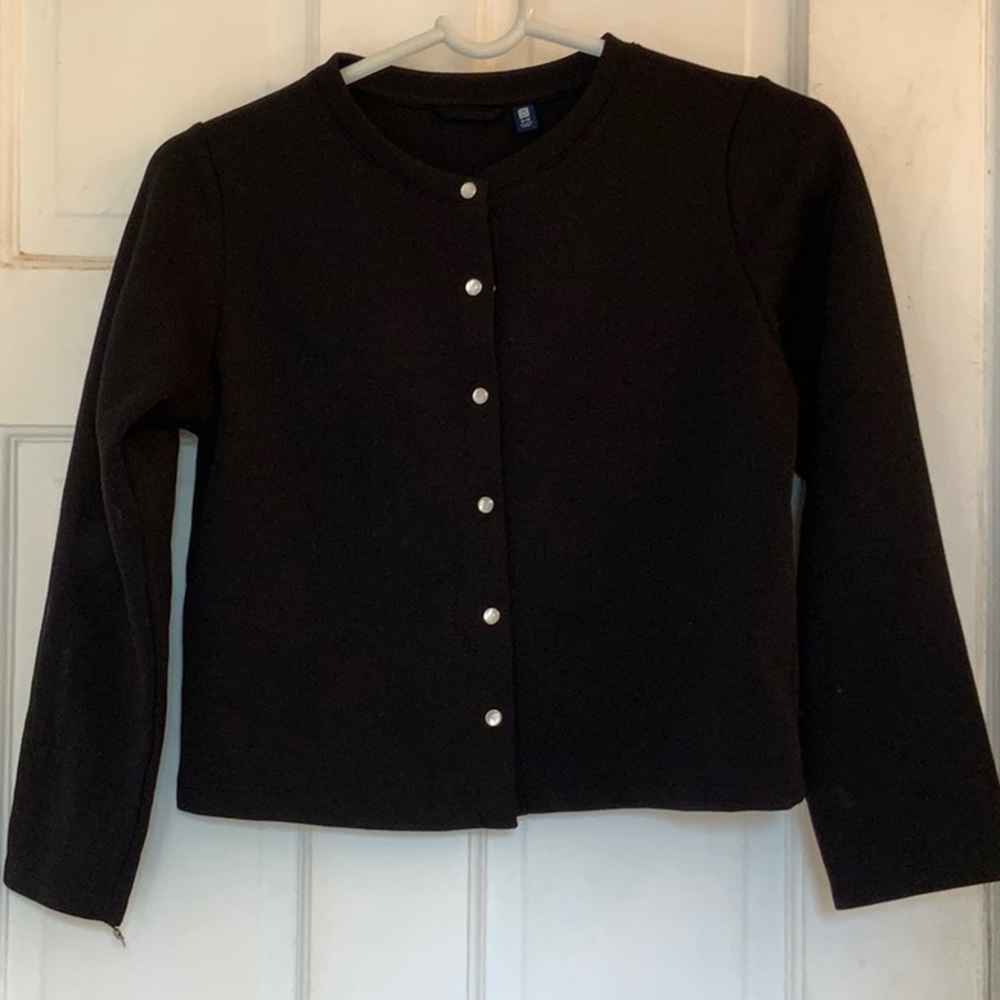 Uniqlo girls black cardigan jacket in size 9-10